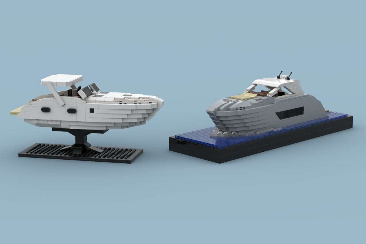 mini yacht lego