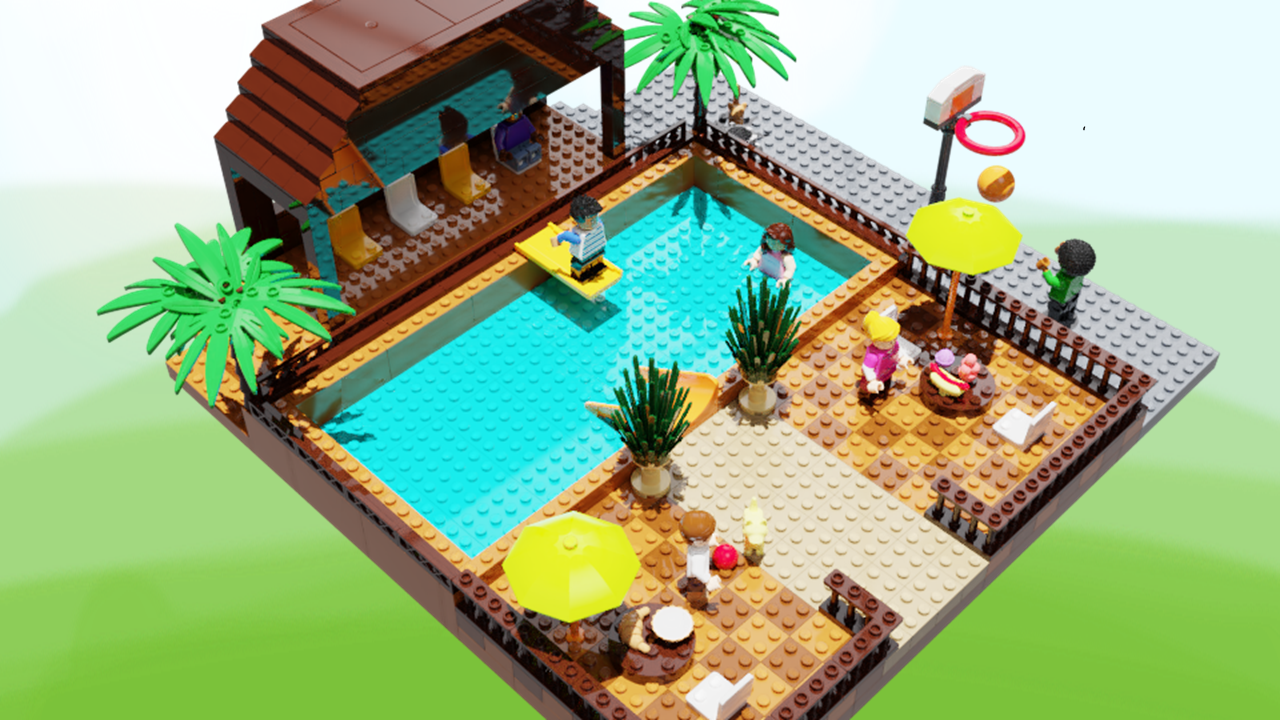 Pool lego hot sale