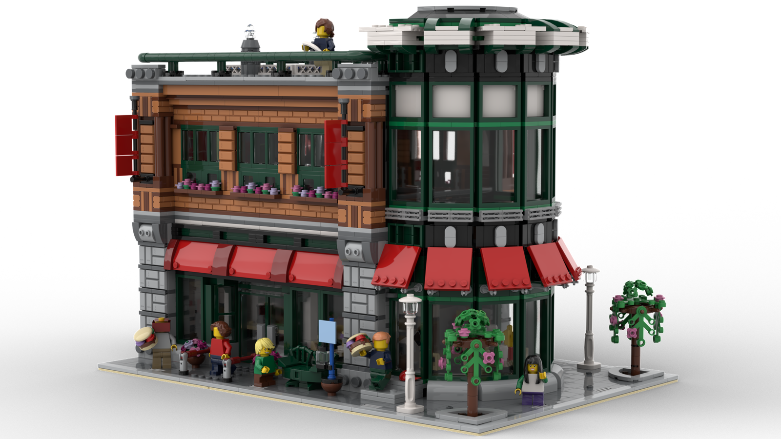 Lego modular best sale corner buildings