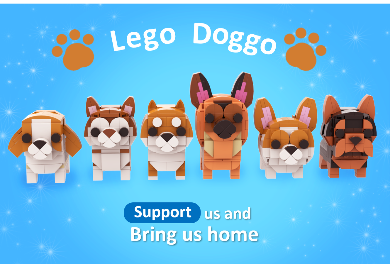 Mini lego dog new arrivals