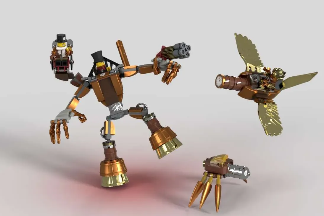 Set MOC completo / Lego® originali / Pacchetto da battaglia robot / LEGO di  Sustom® Steampunk Set / Include tutte le parti da costruire Istruzioni  digitali -  Italia