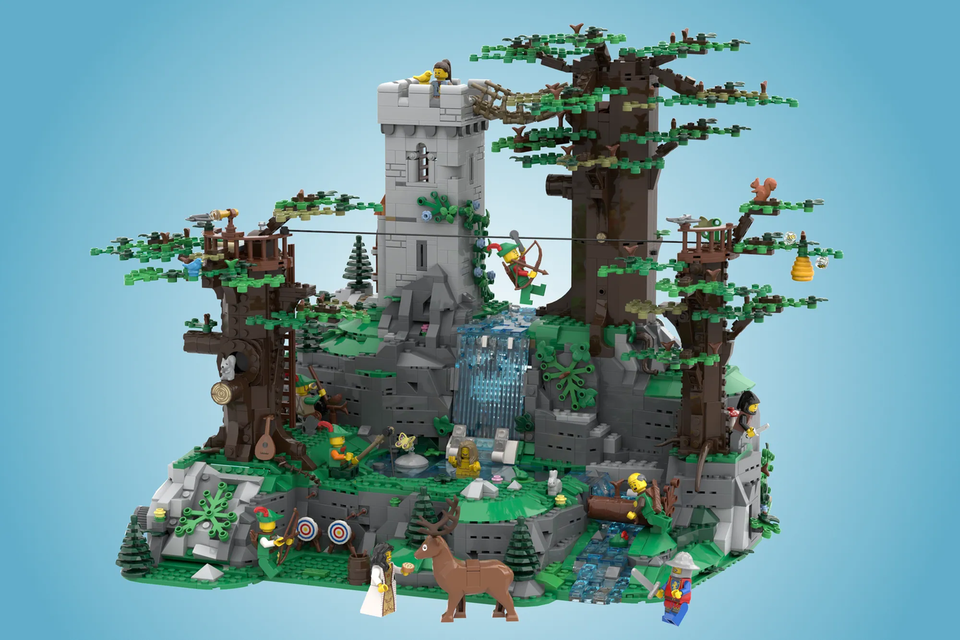 LEGO IDEAS Forestmen Waterfall Hideout