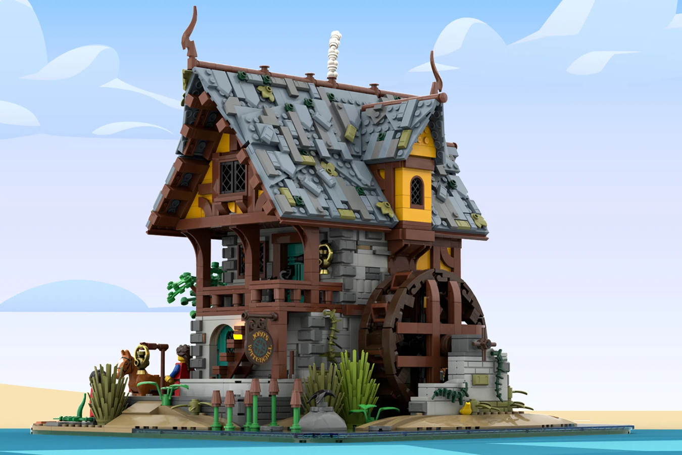 Lego best sale water wheel