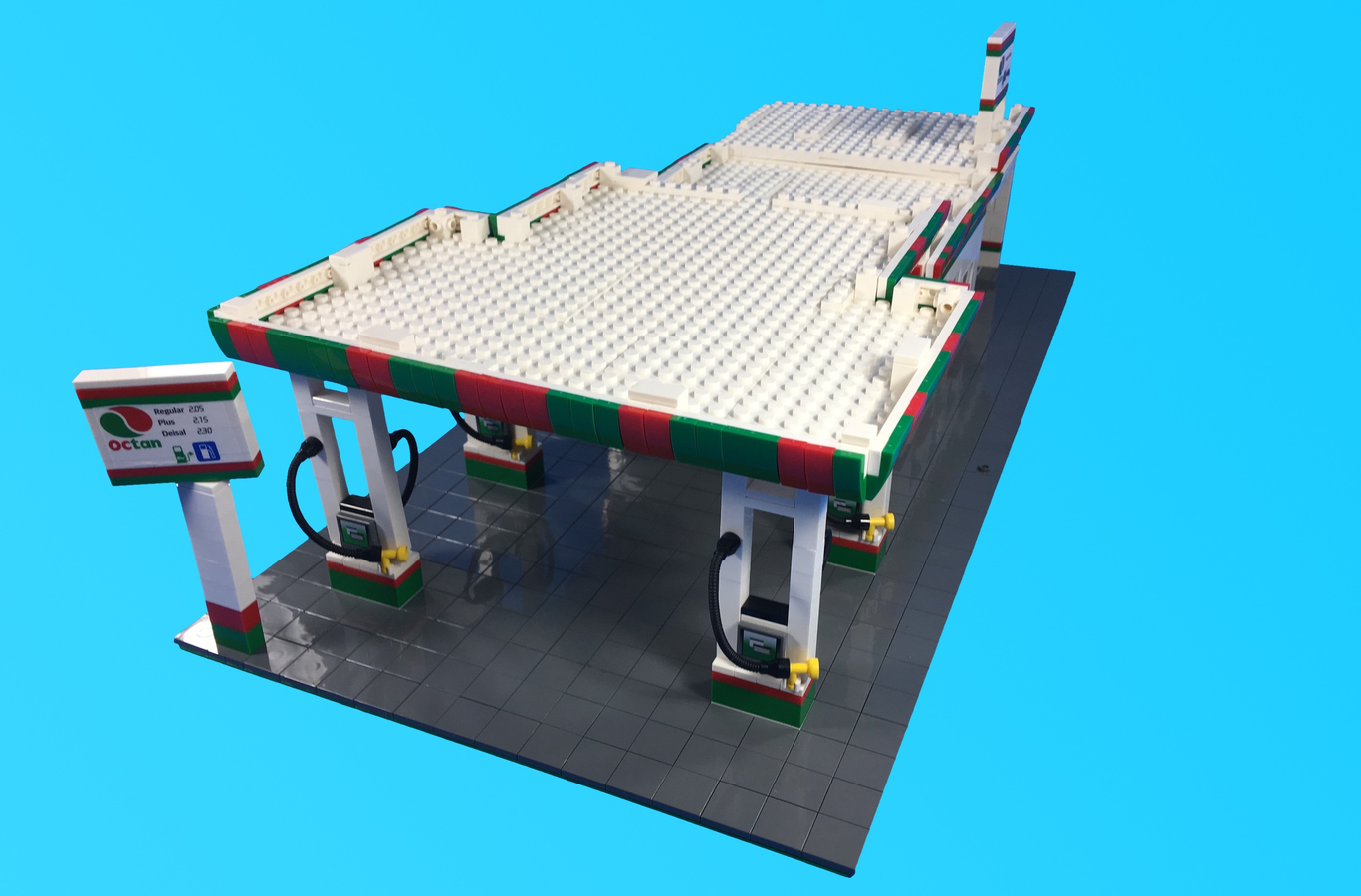 Lego modular hot sale gas station