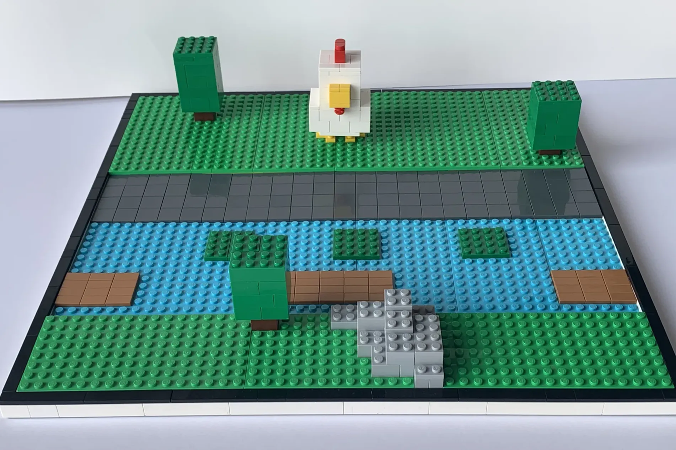 CROSSY ROAD ARCADE GAME- Why did the chicken cross the road? 