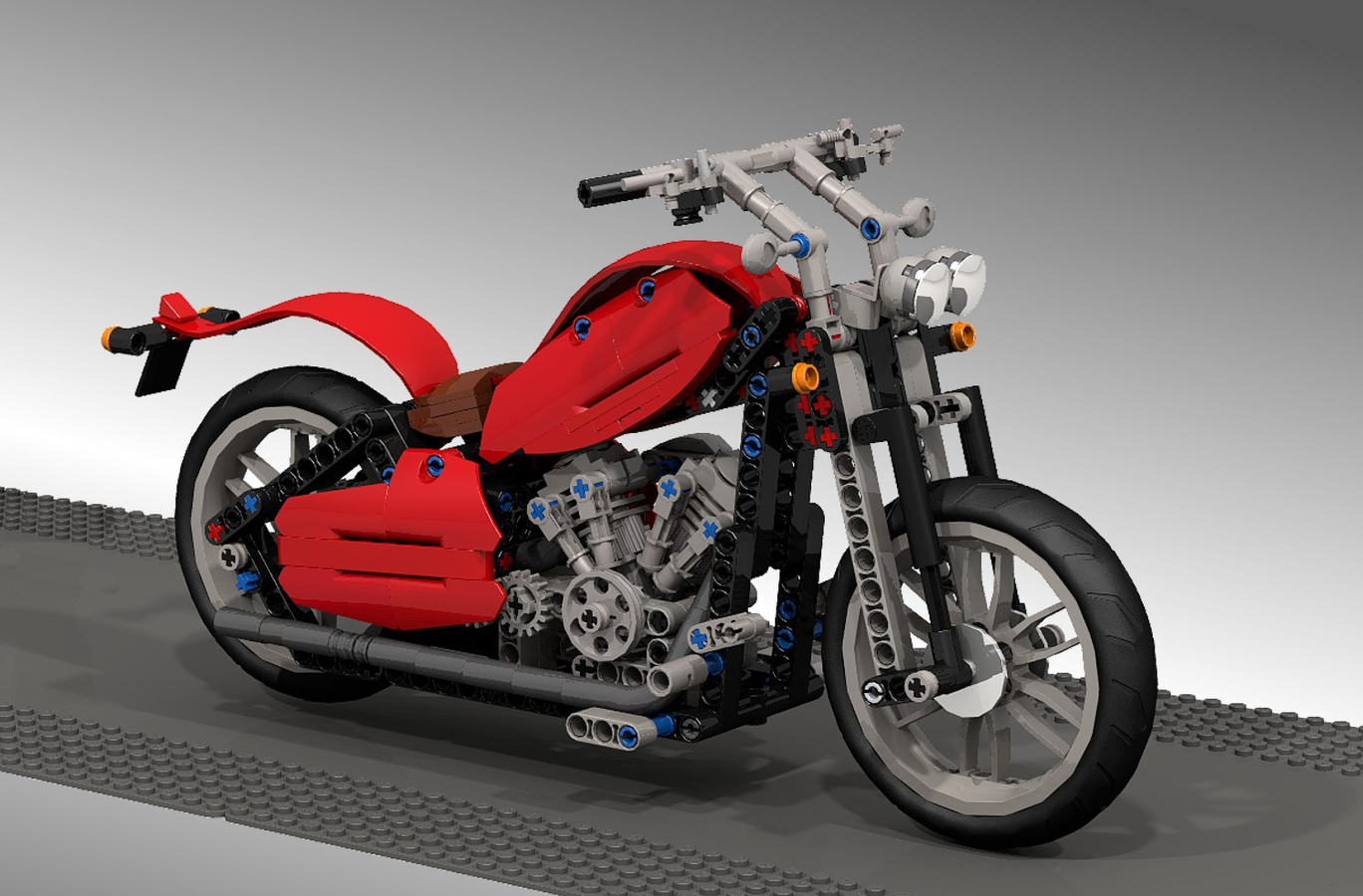 Lego Technic Motorcycle - Final Renders - CORE 4D Community