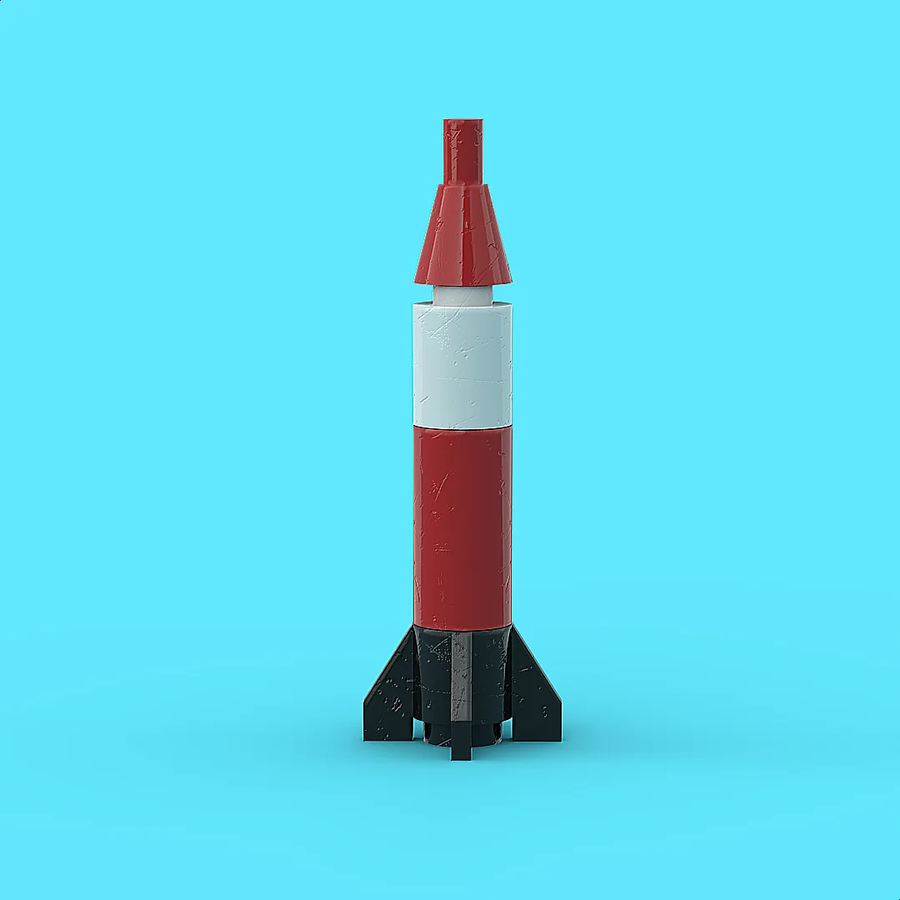 Easy lego store rocket ship