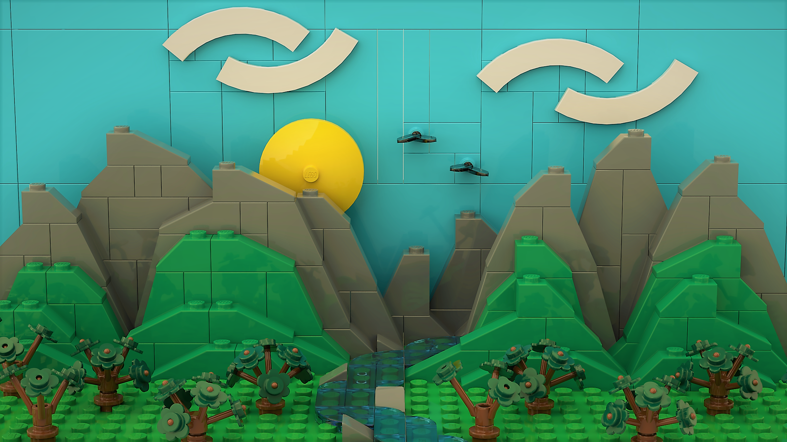 LEGO IDEAS - Create a Custom Background for Video Calls - Sunset Vignette