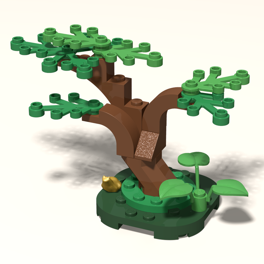 LEGO IDEAS Mini Bonsai Trees Golden Frog Bonsai