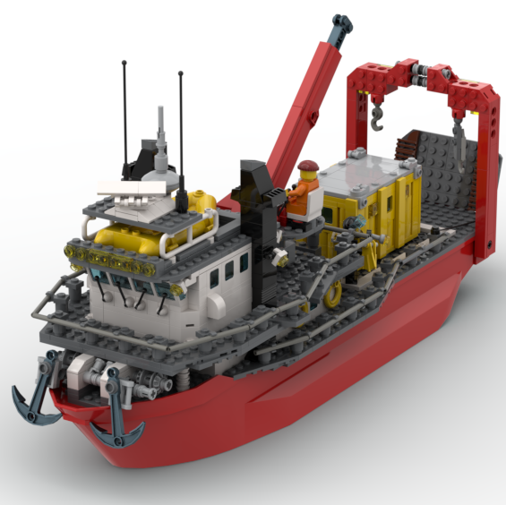 LEGO IDEAS Coasting on the waves Research Ship Rojo