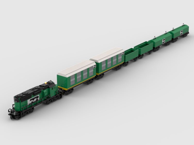 Green cargo best sale train lego