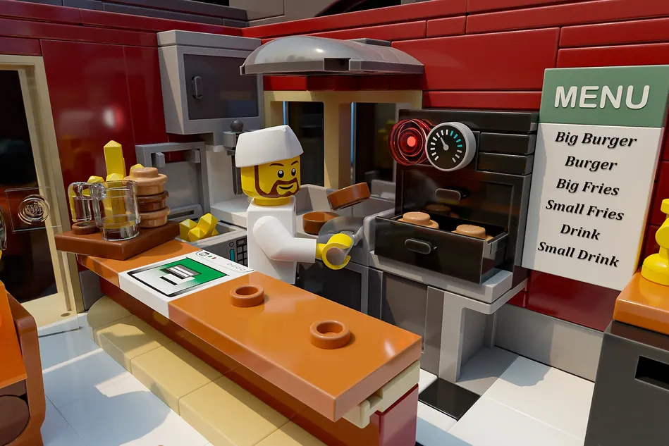 Lego clearance hamburger restaurant