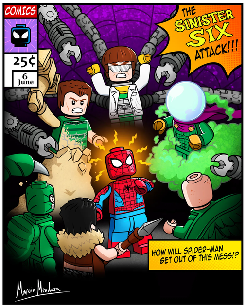 LEGO IDEAS - Your friendly neighborhood comic book hero! - Art: The  Sinister Six Attack!!!