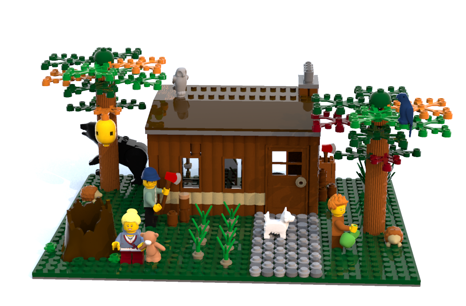 Lego sales log cabins