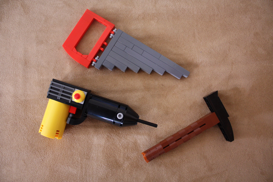 Lego hammer tool online for building