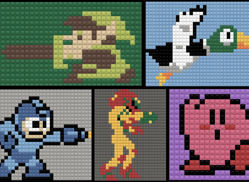 8 bit characters grid