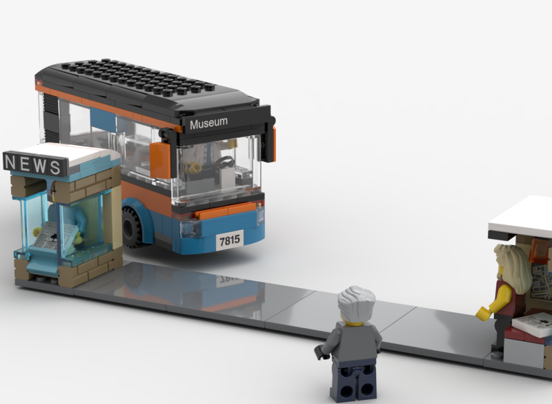 LEGO IDEAS Bus Stop for Street Baseplates