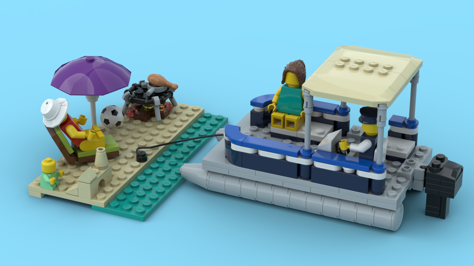 Lego store pontoon boat