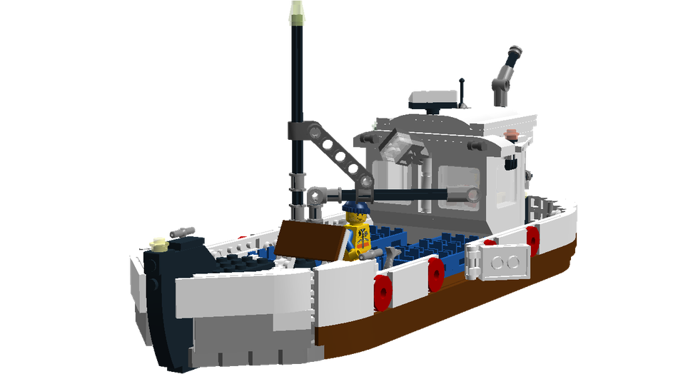 Fishing discount boat lego