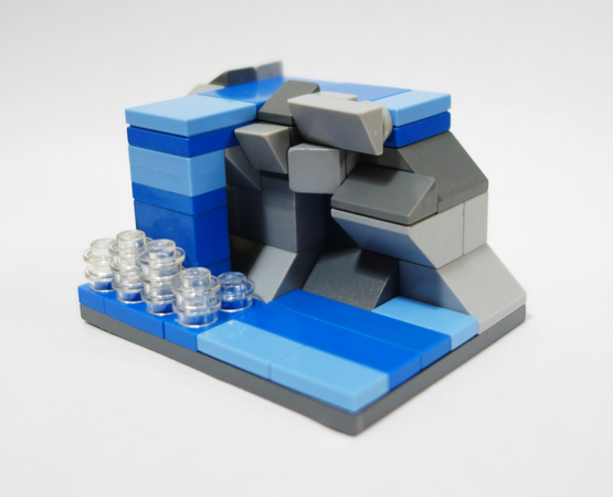lego waterfall moc