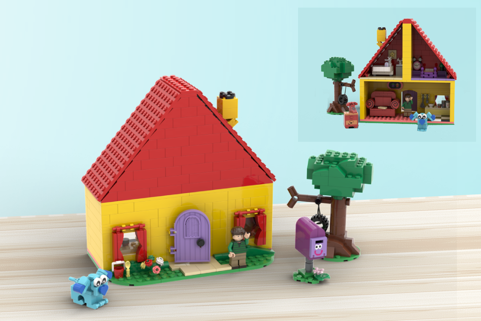 Lego best sale blue house