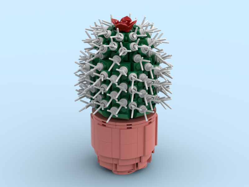 LEGO MOC Cactus in a pot by Dybowskyia