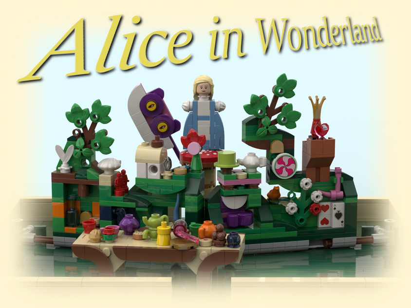 Alice in Wonderland Pop-up Book, My entry for the Lego Idea…