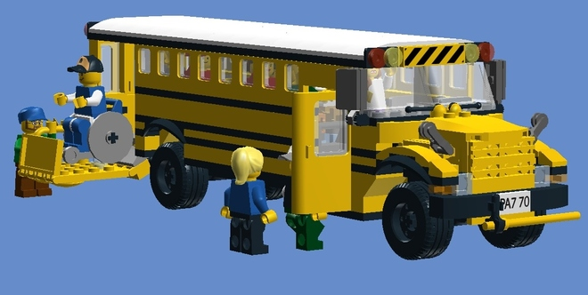 lego yellow school bus