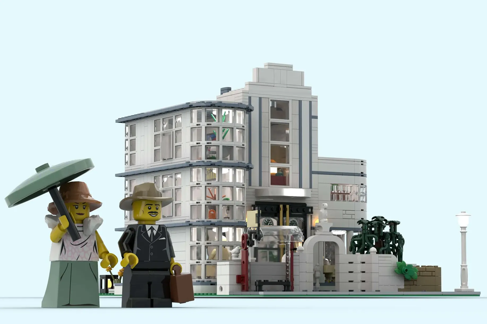 Custom Lego Model Home Interior & Exterior Detail 