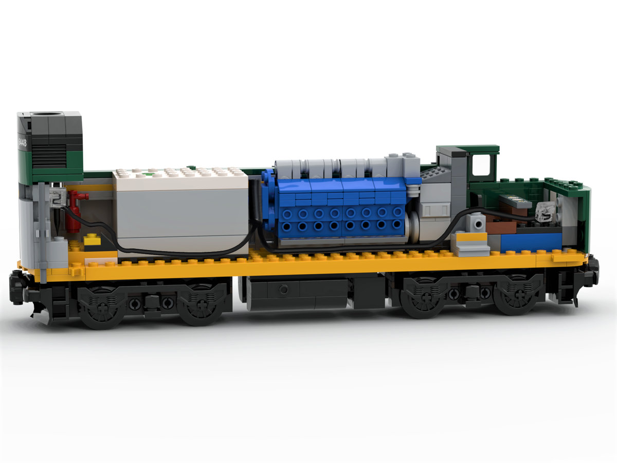 LEGO MOC Diesel Locomotive with Lights set 88005 modeled on Train