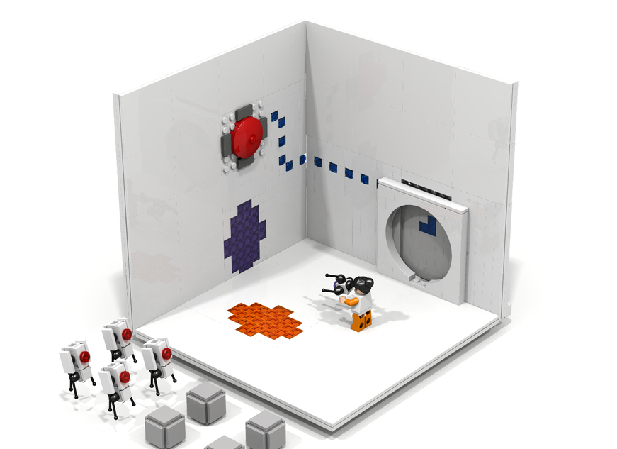 LEGO IDEAS - Companion Cube Chamber - Portal