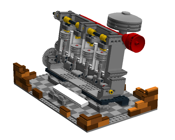 Lego best sale engine model