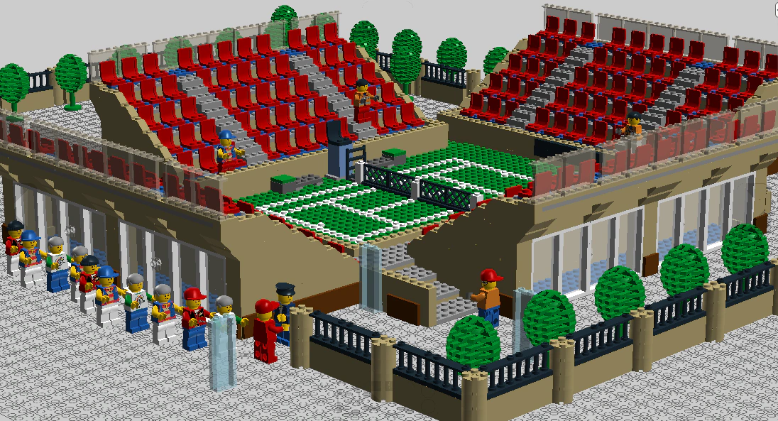 Tennis Court - counting 2939 pieces | LEGO® Ideas
