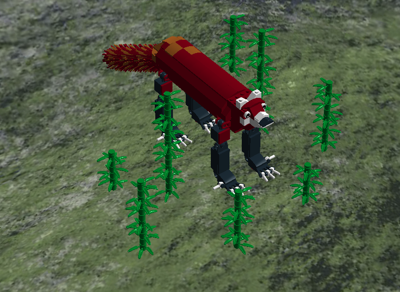 Lego red online panda