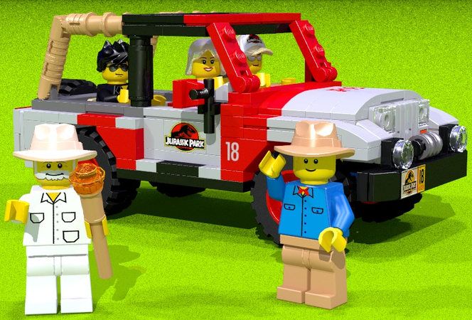 jeep jurassic park lego