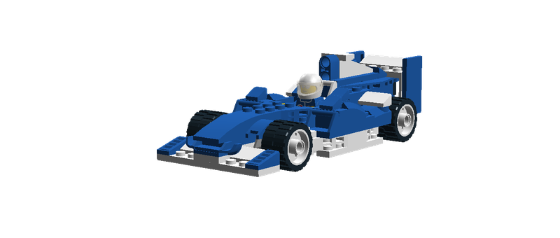 lego blue race car