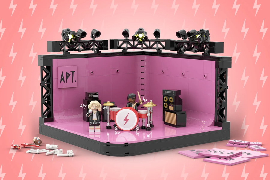 Black pink lego on sale