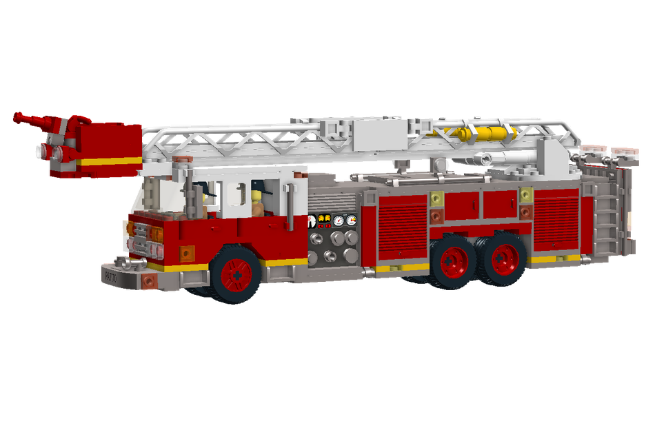 Lego fire truck sales ladder