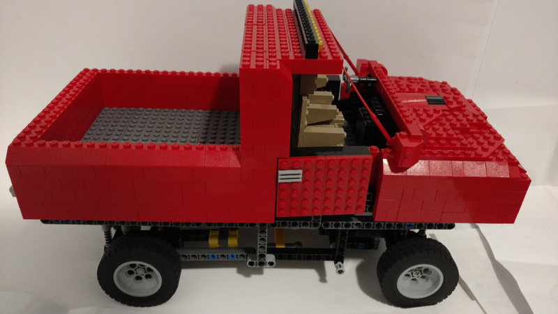 lego red pickup truck