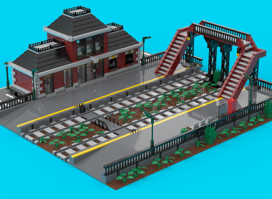 Lego store train stations