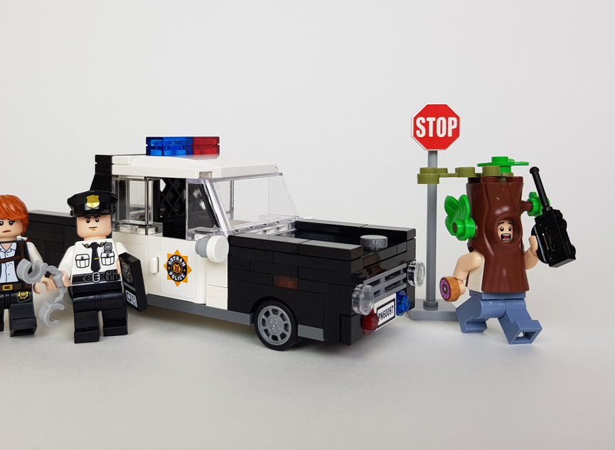 Lego simpsons police car online