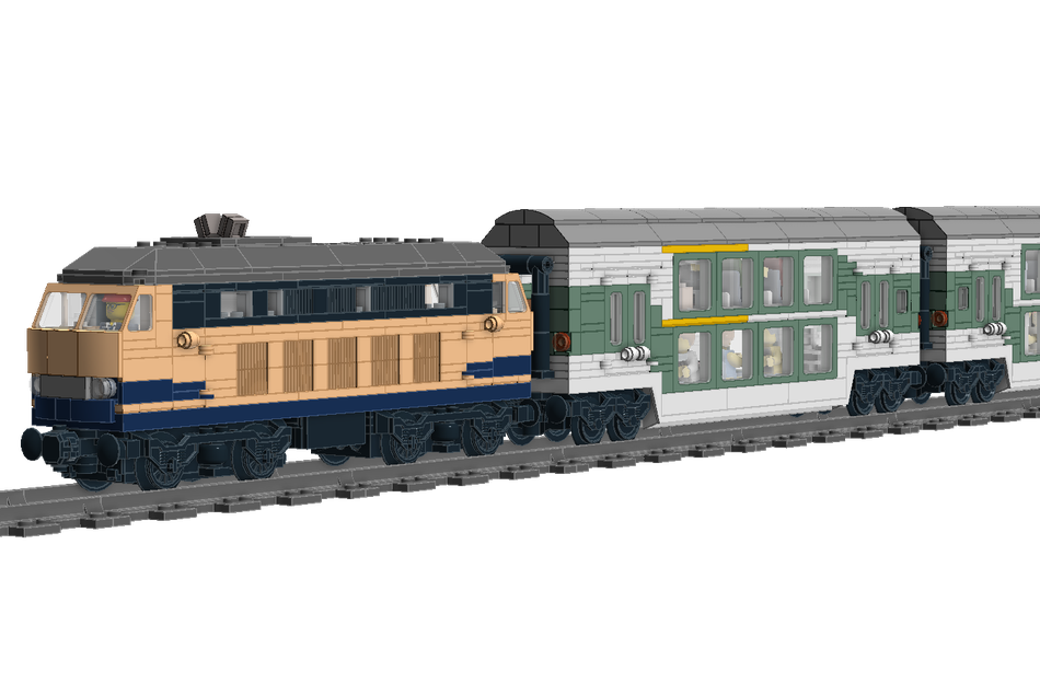 Lego double hot sale decker train