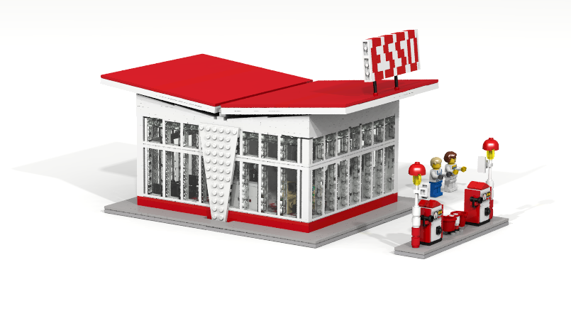 Lego esso best sale service station