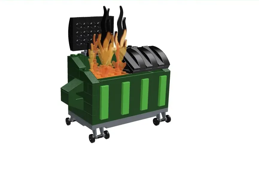 LEGO IDEAS Dumpster Fire