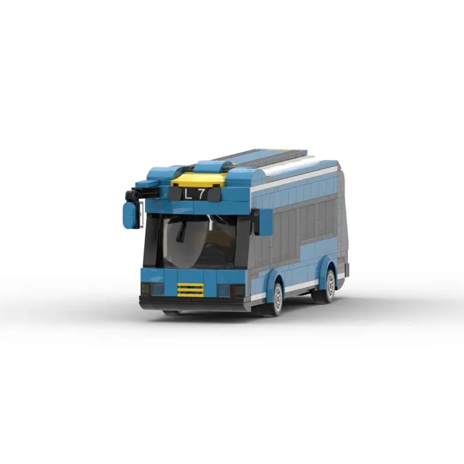 Lego blue hot sale bus