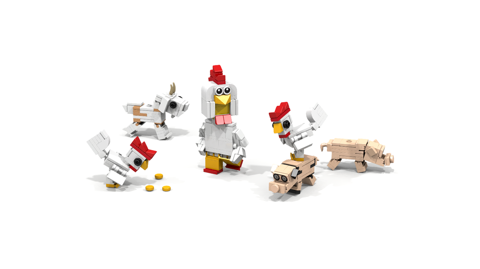 LEGO IDEAS Chicken Suit Guy Brickfigure Farm Experience