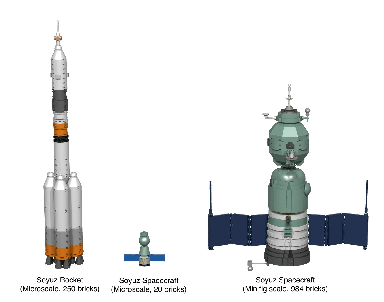 perspective SOYUZ PROJECT 福間創　P-MODEL Space rocket Launcher Progress Soyuz-FG 3D Model $52 - .obj