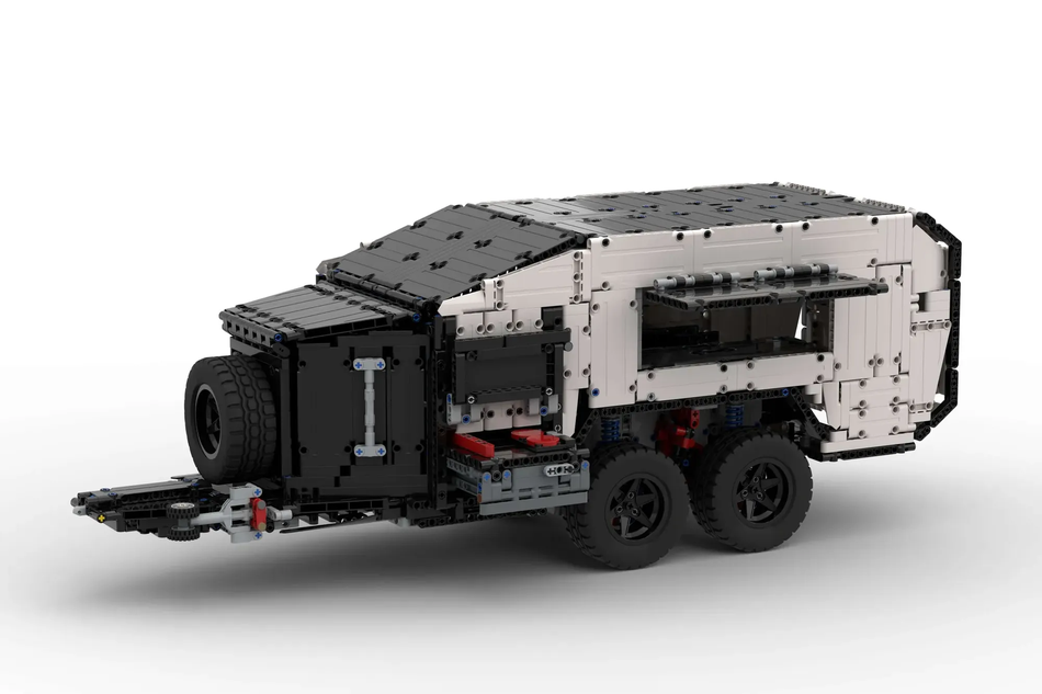 Lego car and store trailer