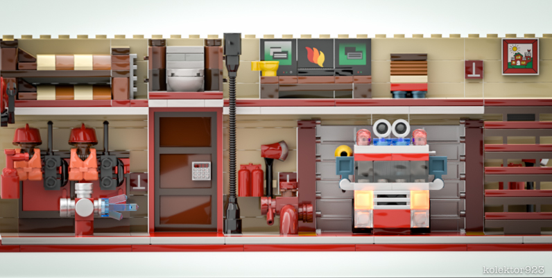 Moc lego fire online station