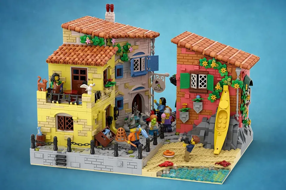 LEGO Ideas The Italian Riviera Achieves 10,000 Supporters - The Brick Fan